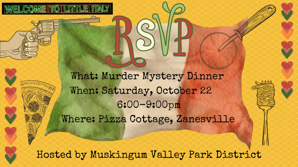 The Muskingum Valley Park District - Mystery Dinner Party At Pizza Cottage